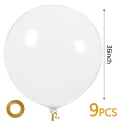 White 36 Inch Balloons, 9pcs Giant Latex Balloons for Birthday, Wedding, Part…