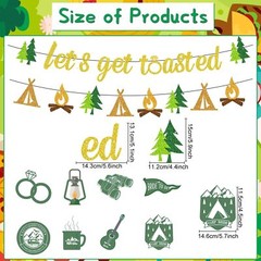 Camp Bachelorette Party Decorations – 10PCS Let’s Get Toasted Banners Camping…
