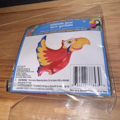 Lot 4 Inflatable Decor Parrot & Palm Tree Tropical Luau Party Decorations 22”