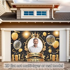 1x Milestone Birthday Personalized Name Age Banner for 60 70 80 90 100 Birthday♪