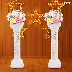 Classic Triumphant Columns 4 White Roman Pillar Durable Wedding Decorative Stand