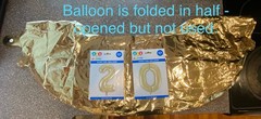 Happy 20th Workiversary 20 Years Large Banner Work Anniversary & gold balloons