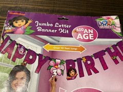 2012 Dora The Explorer Nickelodeon Jumbo Letter Banner Kit New