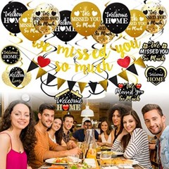 Welcome Home Decorations, 40Pcs We Missed You So Much Banner Balloon Hanging …