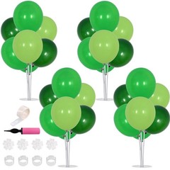 4 Green Balloon Centerpiece for Table,Balloons Stand Kit for Forest Wild Them…