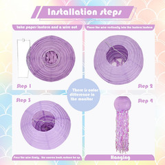 10Inch Mermaid Jellyfish Paper Lanterns – under the Sea Party Decorations, Hangi
