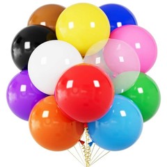 18 Inch Assorted Colors Big Balloon 12 Pack Large Latex Party Balloons Round …