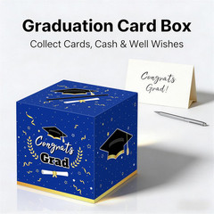 Graduation Decorations 2026 Blue Graduation Card Box Graduation Party Decoration