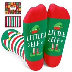 Christmas Gifts Stocking Socks for Kids Elf Santa Socks for Boys Girls