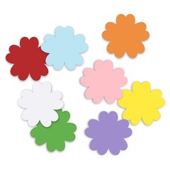 80 PCS Petal Shape Cutouts Bulletin Board Decorations Cardboard Cut Outs