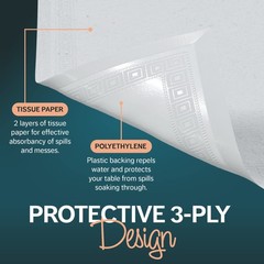 Houzzkingz Usa Paper Tablecloths For Rectangle Tables 54 X 108 12 Pack White