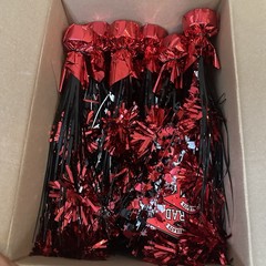 Graduation Congrats Grad Centrepiece Decorations Red Black White Foil Plastic