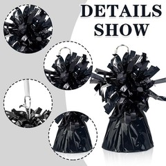 9 PCS Metallic Wrapped Balloon Weights Black Heavy Balloon Weight for Balloon…