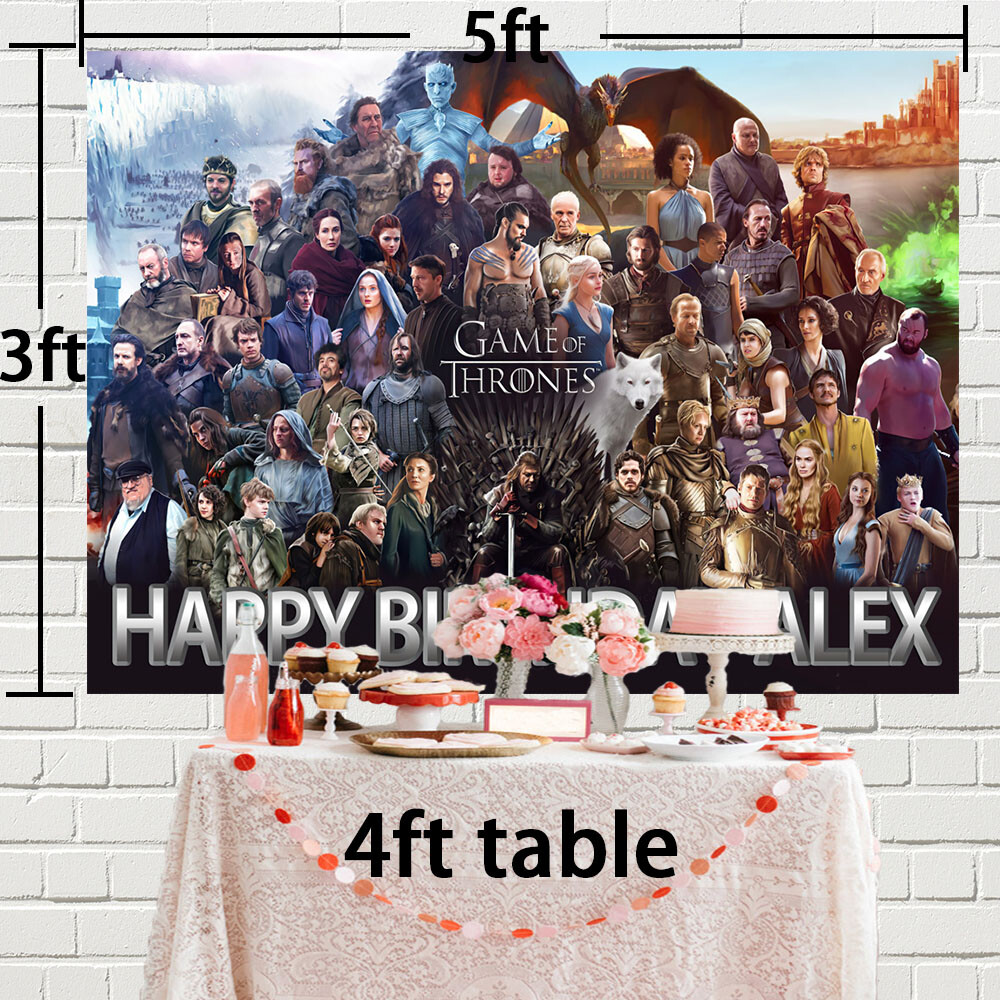 Game of Thrones Personalised Custom Banner Backdrop Party Supplies Birthday Gift