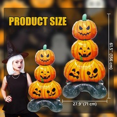 2PCS Halloween Balloon Set Pumpkin Foil Balloons Party Decorations for Kids Home