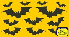 Halloween Vinyl Stickers Window Decorations Spooky Party Kids Pumpkin Bats Ghost