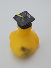 Graduation Rubber Ducky Duck with Cap, Tassel & Diploma 3″