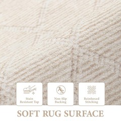 Runner Rug 2×6 Boho Geometric Area Rugs: Small Washable Kitchen Entryway Rug,…