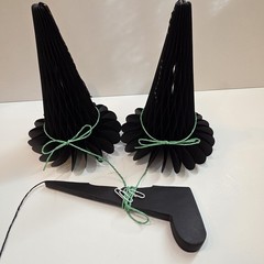 Wicked Theme Birthday Decor Banner Photo Booth Scrunchie Favors Witch Hats 3D