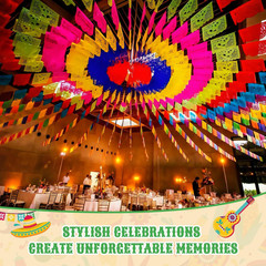 36 FT Cinco De Mayo Decorations, 2 Pack Mexican Party Banner, Plastic Fiesta