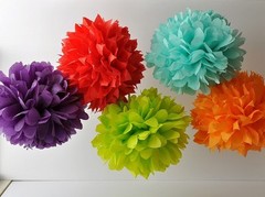 13X Tissue Paper Pom Pom + Lanterns Flower Birthday Wedding Party DIY Home Decor