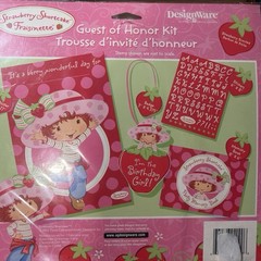 DesignWare Strawberry Shortcake Guest of Honor Kit Birthday Party Polka Dot Pink