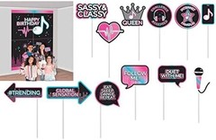 Internet Famous Music Dance Birthday Party Decoration Scene Setters Photo Props