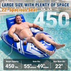 Pool Float Adult, 55″ Large Inflatable River Float, River Tubes for Floating …