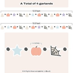 Pastel Halloween Garland Cute Halloween Decorations Pastel Spooky Party Pumpk…