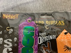 Halloween Party Supplies Lot Tablecloth, Banner, Ribbons