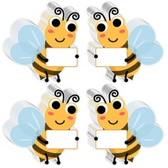 50PCS Bumble Bee Cutouts for Bulletin Board Decorations, Cute Bee Student Nam…