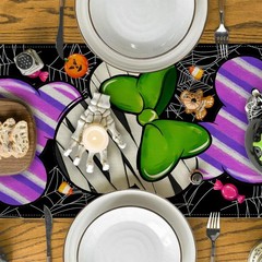 Halloween Table Runner Halloween Cartoon Mouse Table Cover Haunted Mansion Decor