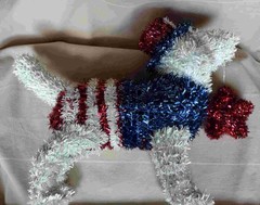 Patriotic Combo – 12″ Tinsel Puppy & 18″ Sugar Loaf Jester Clown Doll Plush