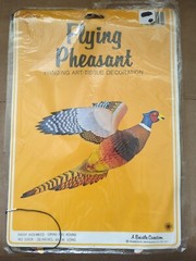 26″ Flying Pheasant Thanksgiving Autumn Honeycomb Decoration 1979 Beistle Unused