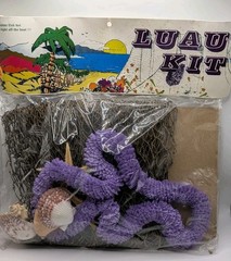 LUAU KIT Deluxe Genuine Fish Net & Sea Shells 10 Sq. Ft. U.S. Shell Inc NOS