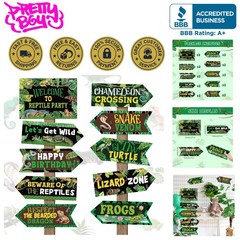 Reptile Birthday Party Decor – 20 Durable Directional Signs to Captivate Guests