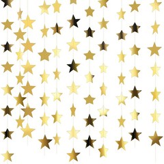 Patelai Glitter Star Garland Banner 2026 Party Decor 130 Feet Star Hanging