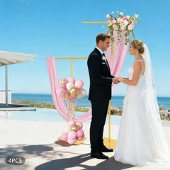 ‌4 PCS Metal Tabletop Height Adjustable Backdrop Stands Wedding Backdrop Stands