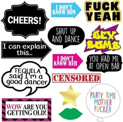 Funny 47-Piece Birthday Photo Props Set – Perfect for All Ages from 21 to 90