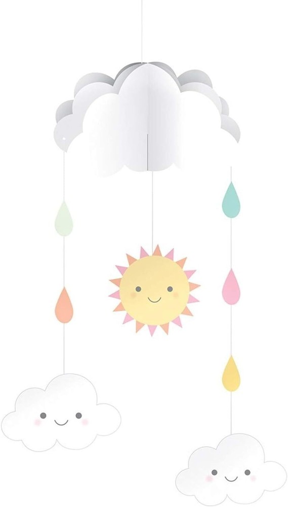 Sunshine Baby Shower Cloud Cute Baby Shower Party Decoration Cutout Mobile