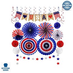 Patriotic 26-Pc Party Decorations Bundle for 4th of July & Memorial Day