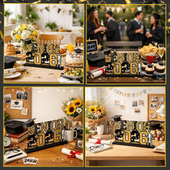 Senior 2026 Graduation Table Decorations Metal Senior Class