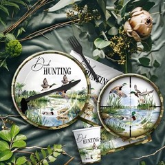Duck Hunting Party Decorations Tableware – Mallard Theme One Luck Duck Hunting