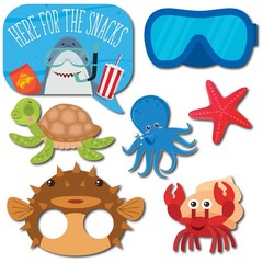 Under the Sea Photo Booth Props – 41-pc Photobooth Kit with 8 x 10-Inch Sign,…