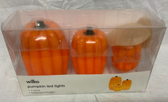 Pumpkin LED indoor lights Wilko Halloween 3 pack (A1 011 )