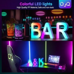 Light Up Letters LED Letter – Marquee Letters Music Sync Color Change Letter-J