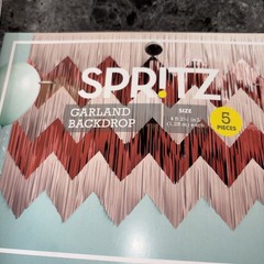 2x spritz backdrops Garland 5 Pieces Each Pink And Gold New