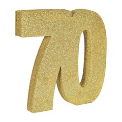 Beistle 3-D Glittered «70» Centerpiece – Birthday-Age Specific | Party Supply