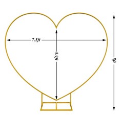 Large Size Metal Balloon Arch Kit, Wedding Heart Arch Stand, Love Balloon Col…