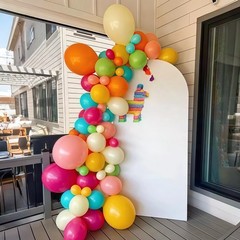 Multicolor Summer Balloon Arch Kit, Assorted Color Blue Purple Orange Green P…